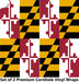 Maryland Classic State Flag Cornhole Boards Wraps (Set of 2)