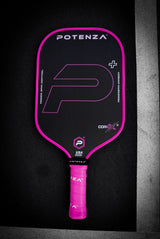 PRO Paddles P+ PowerSpin Carbon COREx3 (Neon Pink, Elongated Face)