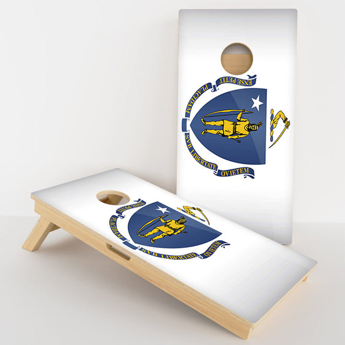 Massachusetts Flag Professional Cornhole Boards