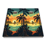 Beach Sunset Cornhole Boards – Tournament Series