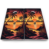 Beach Sunset Cornhole Boards – Pro Lite or Pro Elite