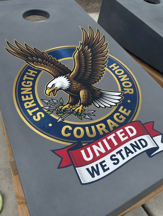 All Weather Cornhole Set. Durable Concrete Cornhole Boards (2 Boards)