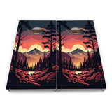Mountain Sunset Cornhole Boards – Tournament Series
