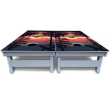 Mountain Sunset Cornhole Boards - All Weather Series