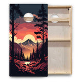 Beach/Mountain Sunset Cornhole Boards - Backyard Series