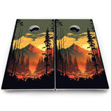 Mountain Sunset Cornhole Boards – Pro Lite or Pro Elite