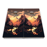 Mountain Sunset Cornhole Boards – Tournament Series