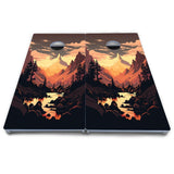Mountain Sunset Cornhole Boards - All Weather Series