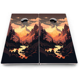 Mountain Sunset Cornhole Boards – Pro Lite or Pro Elite