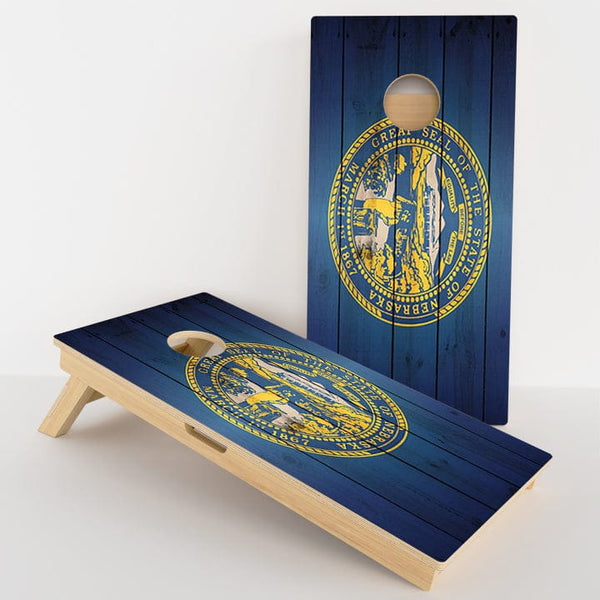 Boards Nebraska Flag Professional Cornhole Boards