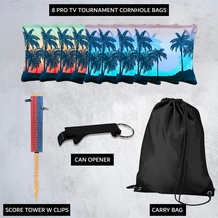 Palm Trees Cornhole Bags