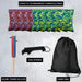 Green Purple Tech Fusion Cornhole Bags