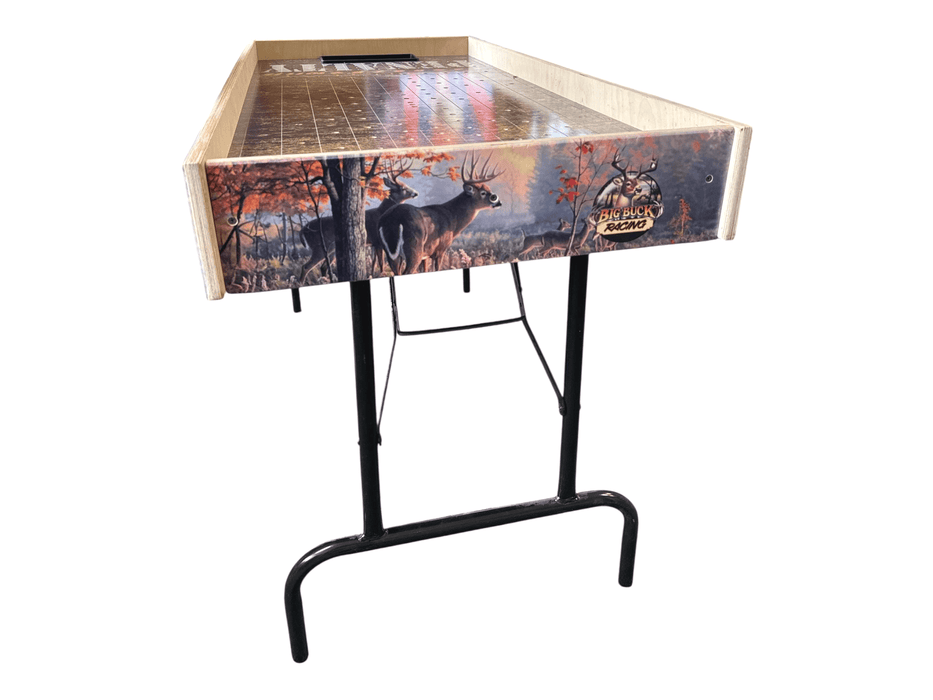 Horse Race Game Big Buck Downs-  Jumbo Horse Game with Integrated Chip Pot Big Buck Derby Themed/ Hunting Themed Games/ Deer Themed Horse Racing/ Large Party Games/ Camping