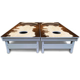 Colorado Natural Wood Skyline Cornhole Boards - All Weather Series