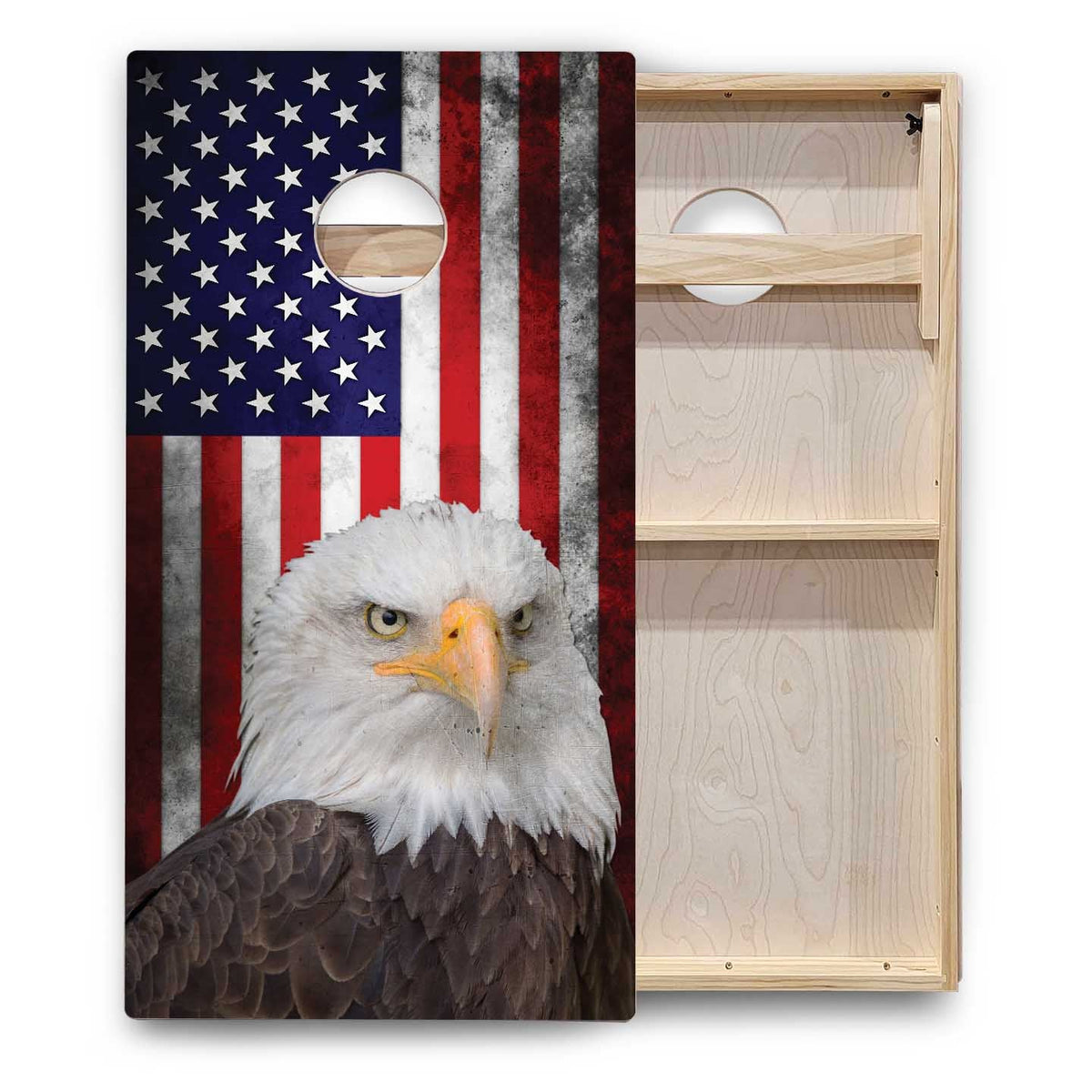 Eagle Flag Cornhole Boards - Backyard Series