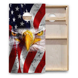 Eagle Flag Cornhole Boards - Backyard Series