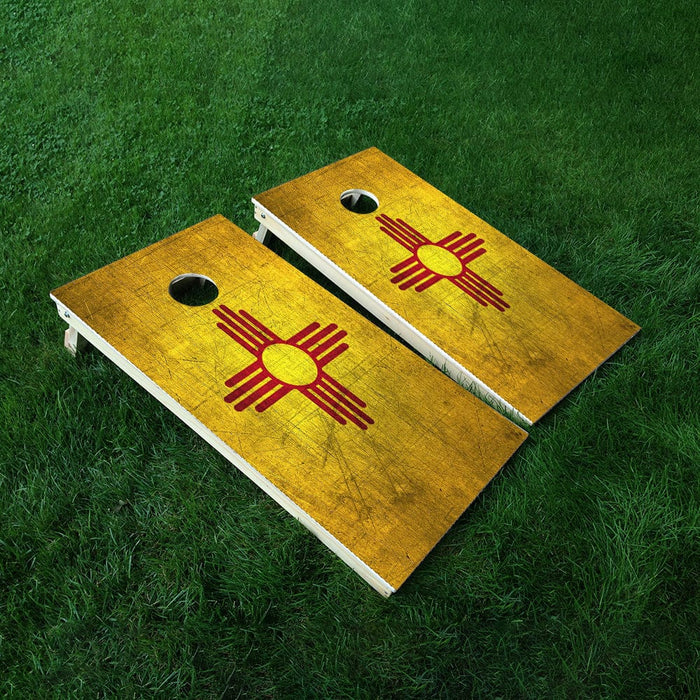 New Mexico Classic State Flag Cornhole Boards Wraps (Set of 2)