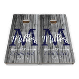 Rustic Wedding Monogram Cornhole Boards – Tournament Series