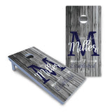 Grey Slat Wood Cornhole Boards - All Weather Series