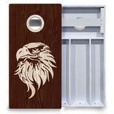 Stained Flag & Eagle Cornhole Boards - All Weather Series