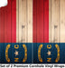 North Carolina Classic State Flag Cornhole Boards Wraps (Set of 2)