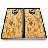 Woodgrain Stripe Cornhole Boards – Pro Lite or Pro Elite