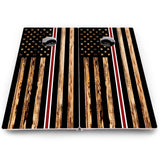 First Responder Burnt Flag Cornhole Boards – Pro Lite or Pro Elite