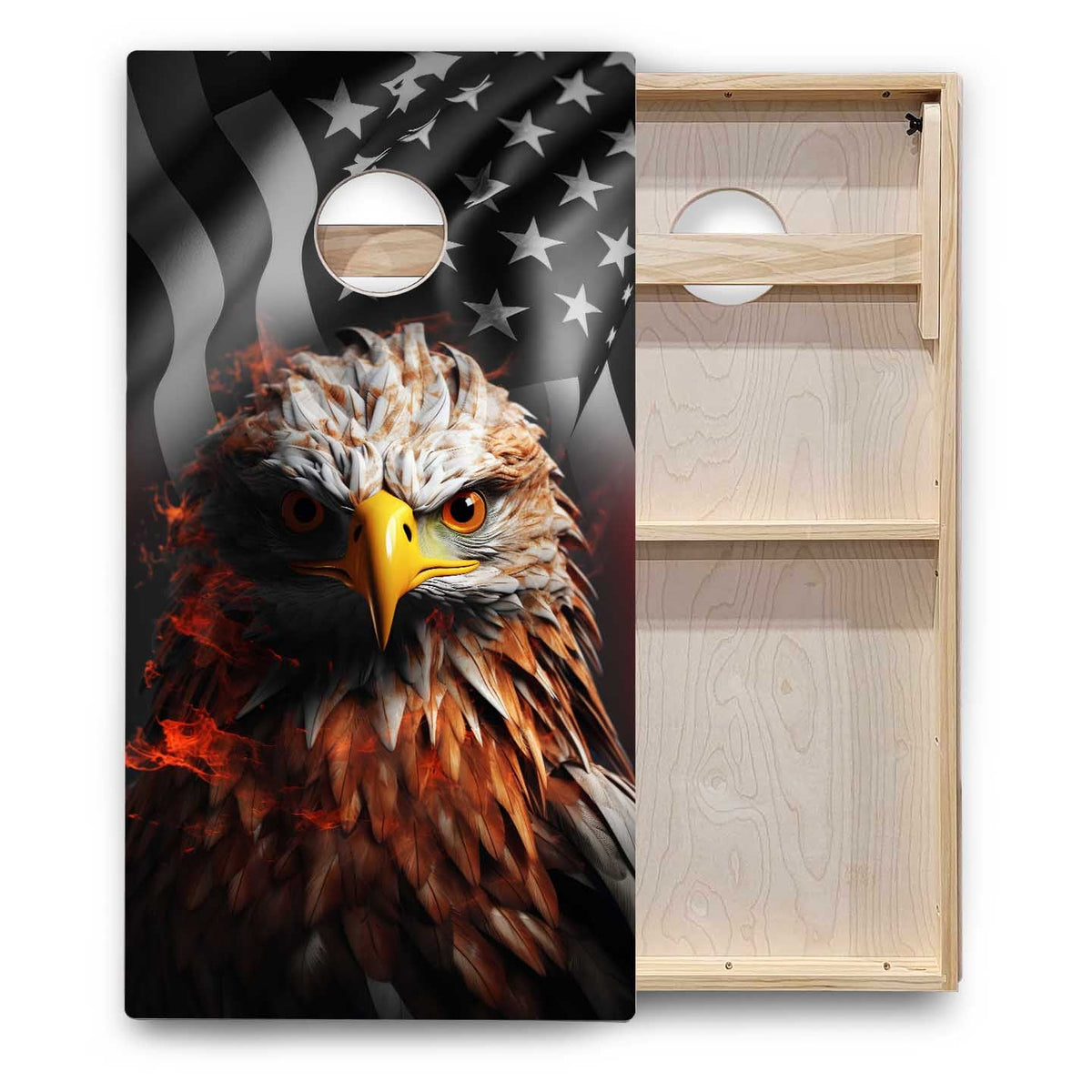 Eagle Flag Cornhole Boards - Backyard Series