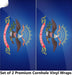 North Dakota Classic State Flag Cornhole Boards Wraps (Set of 2)