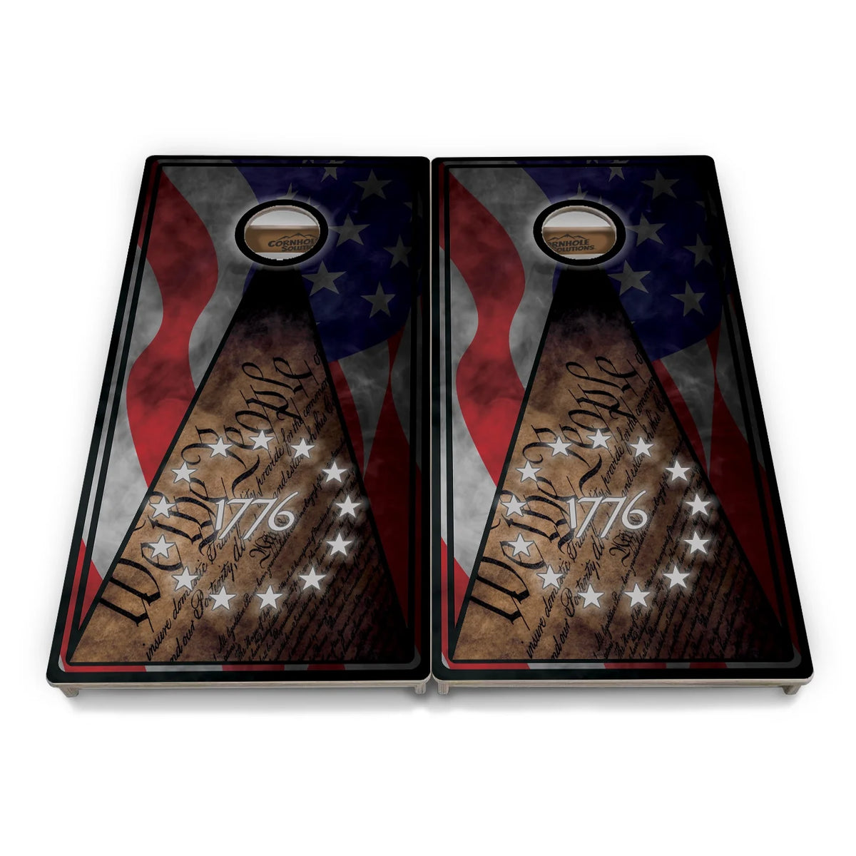 Rustic & Wavy Flag Collection Cornhole Boards – Tournament Series
