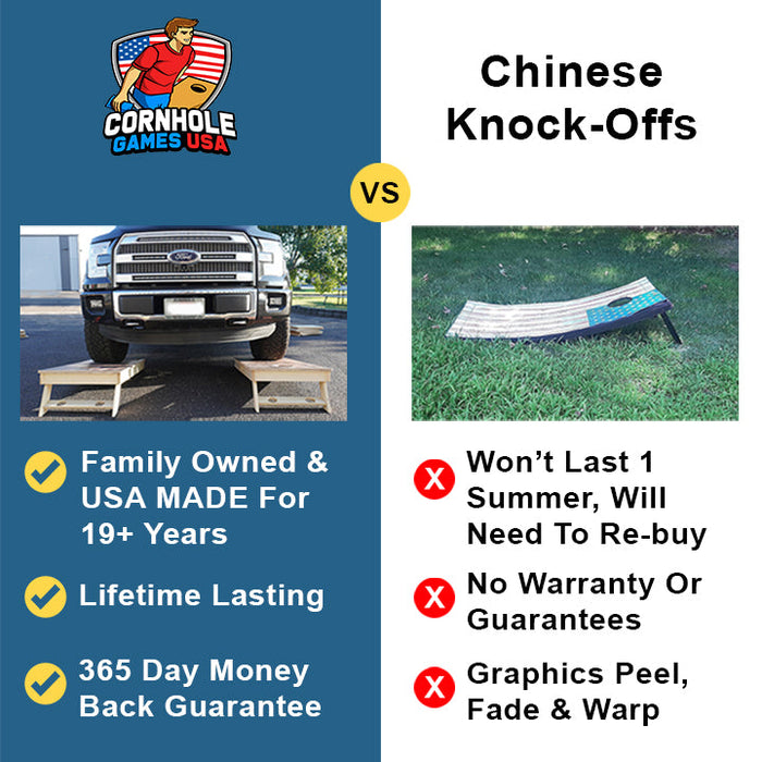 Iowa Flag Professional Cornhole Boards