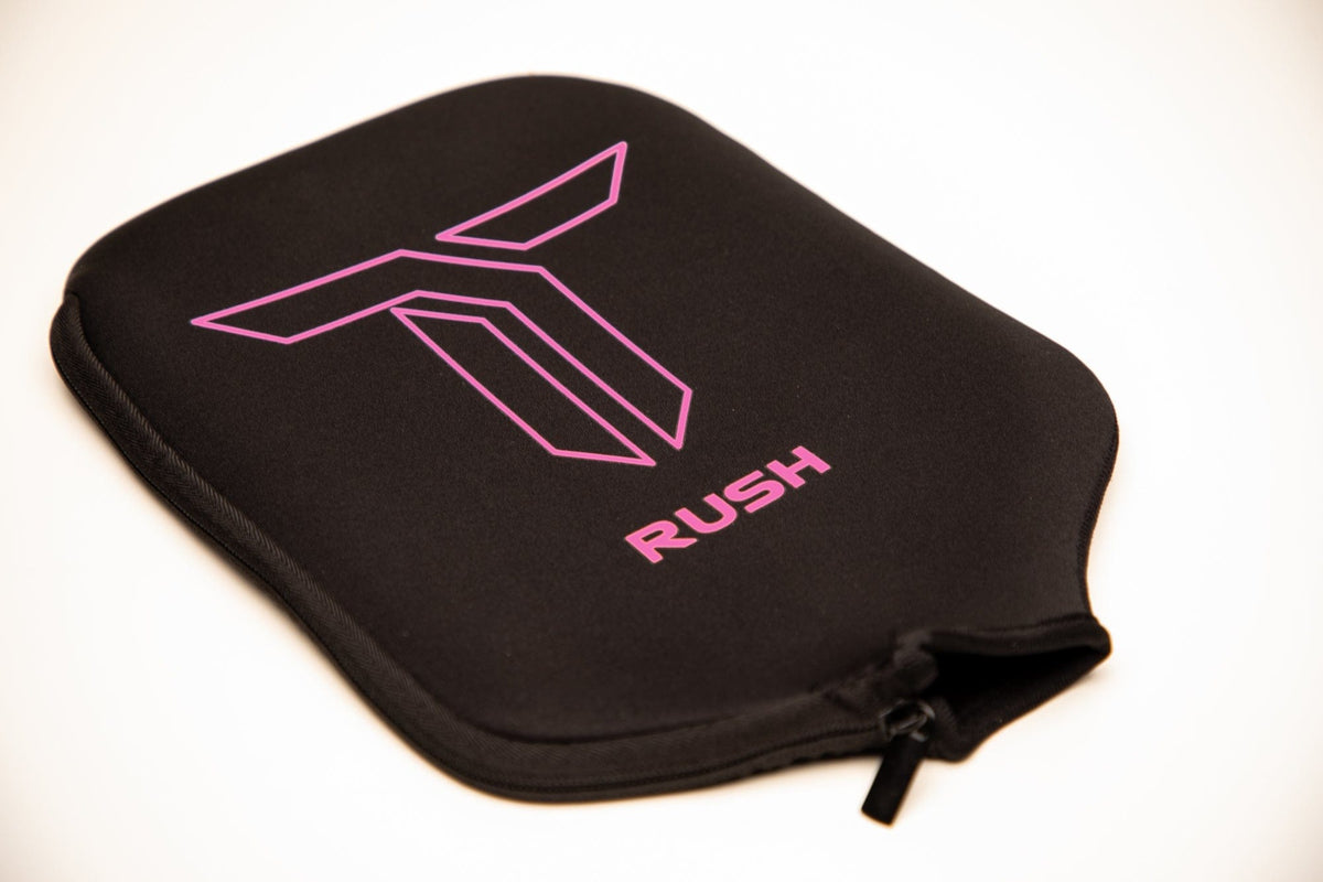 Pickleball Paddle RUSH 13 (PINK)  Includes custom weight card, paddle cover, paddle eraser, and lead weights.