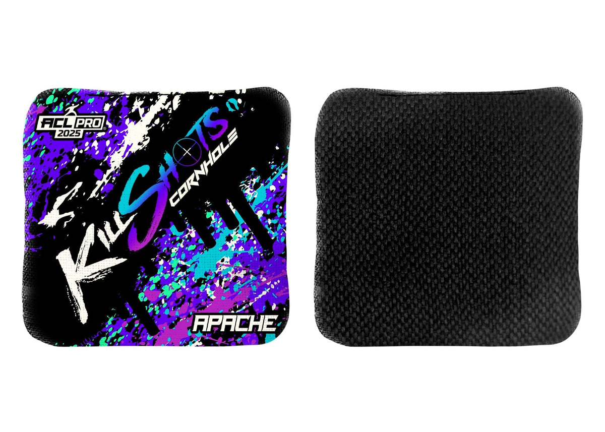 Bags Aqua Splatter / No Killshots Cornhole | Apache Series | Stock Designs | 2025 ACL Pro Cornhole Bags
