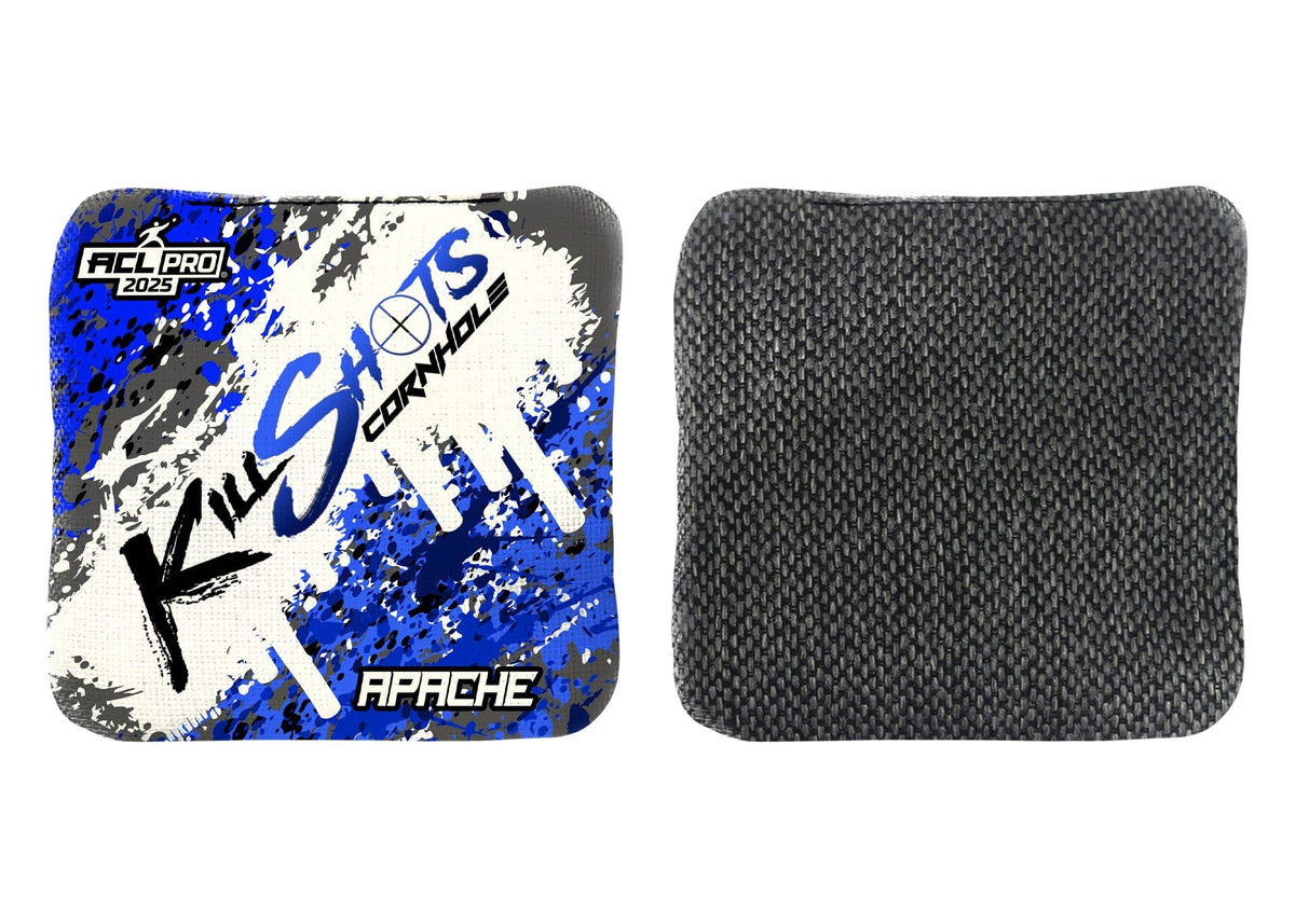 Bags Blue Splatter / No Killshots Cornhole | Apache Series | Stock Designs | 2025 ACL Pro Cornhole Bags