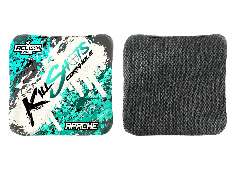 Bags Teal Splatter / No Killshots Cornhole | Apache Series | Stock Designs | 2025 ACL Pro Cornhole Bags
