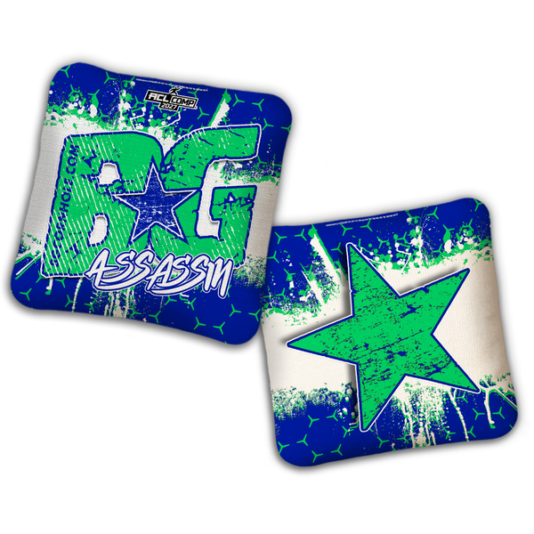 2027 BG Multiple Bag Models - "BROKEN HEX" - ACL Comp Stamped Cornhole Bags - SET OF 4 BAGS