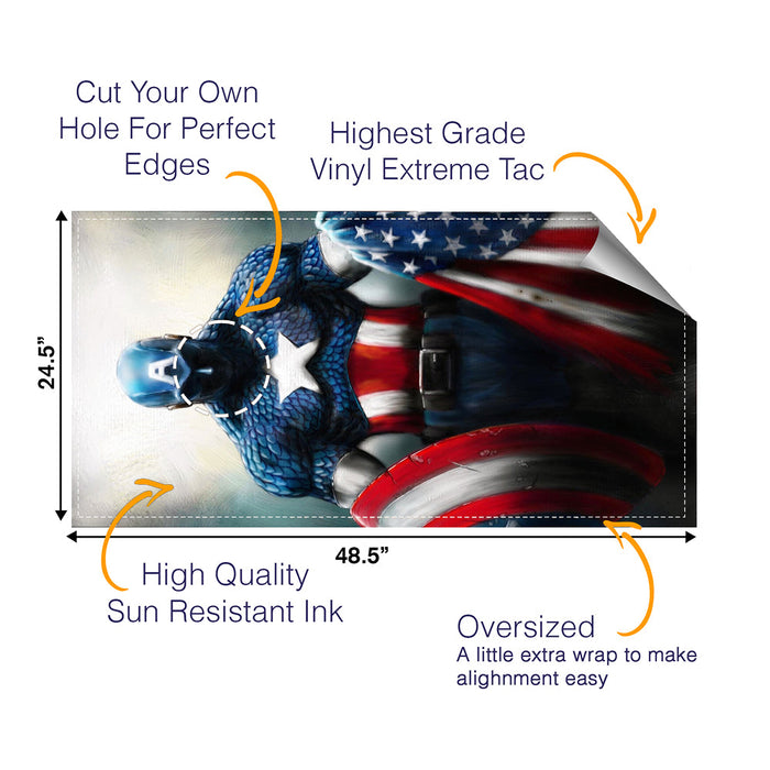 America A Hero Cornhole Boards Wraps (Set of 2)