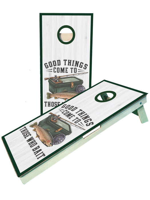 cornhole boards Trout Fishing Bait Cornhole Boards