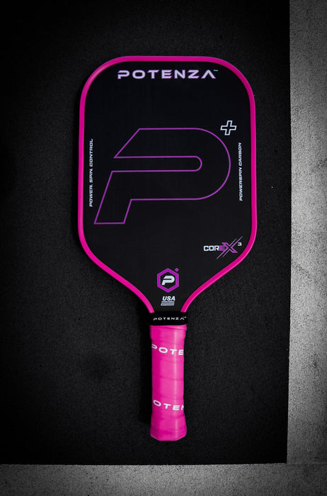 PRO Paddles P+ PowerSpin Carbon COREx3 (Neon Pink)