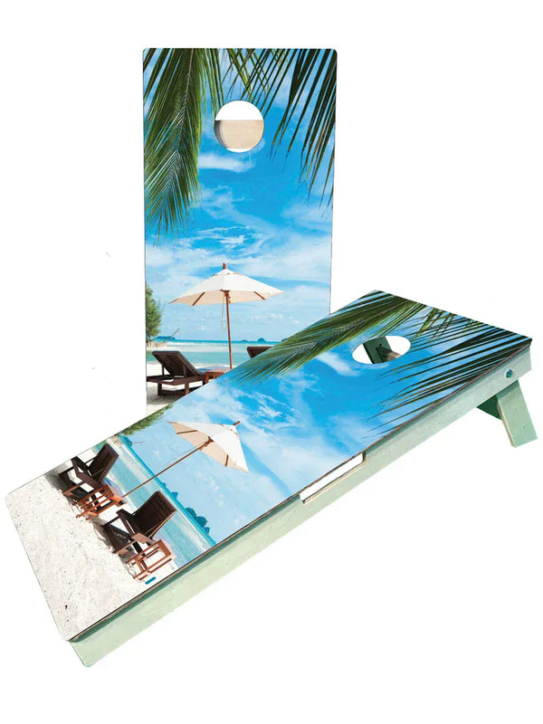 cornhole boards Beach Themed Cornhole set