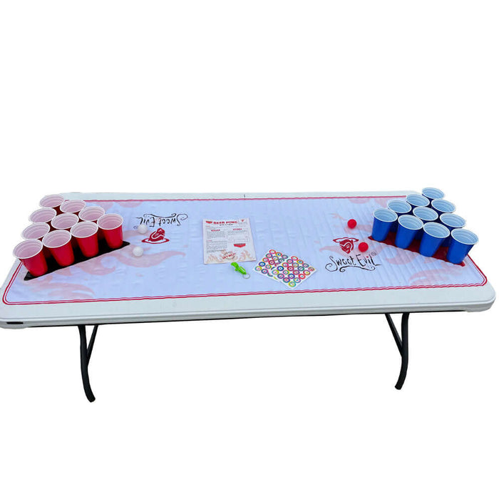 Strip Beer Pong Game – Table Mat Edition