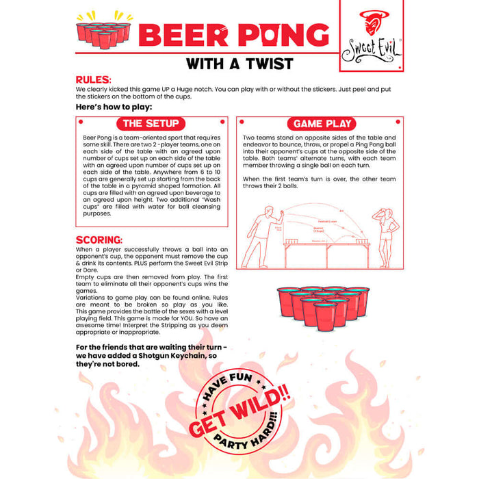 Beer Pong Set - A Sexy Twist on a Classic
