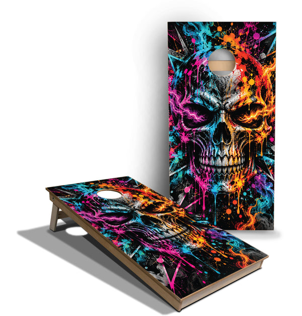 Cornhole Boards - Tournament Series - Bright Skull