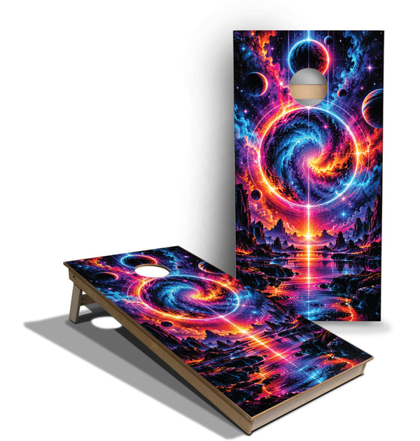 Cornhole Boards - Tournament Series - Cosmic Neon