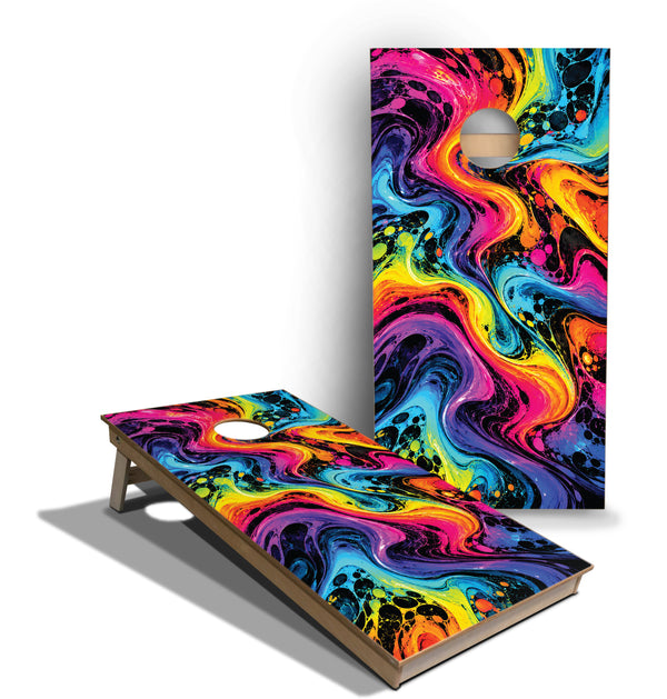 Cornhole Boards - Tournament Series - Neon Liquid Alt