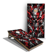 Cornhole Boards - Tournament Series - Chrome Skull Red