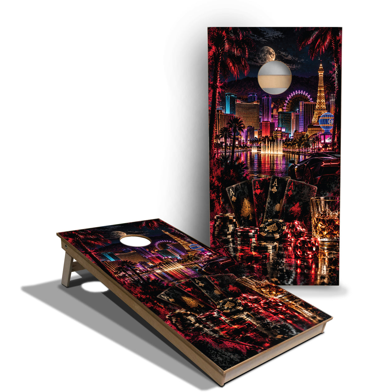 Cornhole Boards - Tournament Series - Las Vegas Aces Night