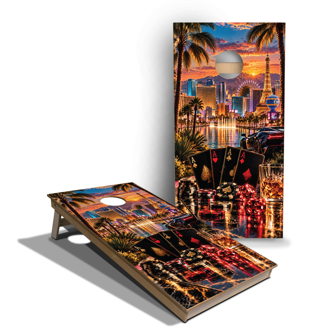 Cornhole Boards - Tournament Series - Las Vegas Aces Day