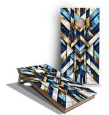 Cornhole Boards - Tournament Series - Geo Blue