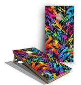 Cornhole Boards - Tournament Series - Neon Graffiti